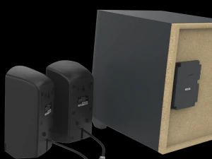 sony multi media speakers black 3D Model