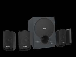 sony multi media speakers black 3D Model