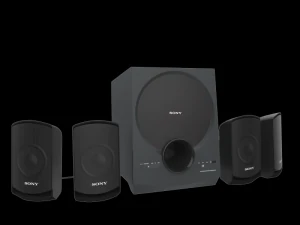 sony multi media speakers black 3D Model