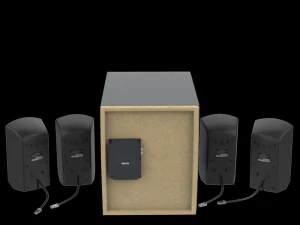 sony multi media speakers black 3D Model