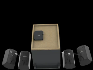 sony multi media speakers black 3D Model