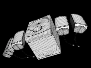 sony multi media speakers black 3D Model