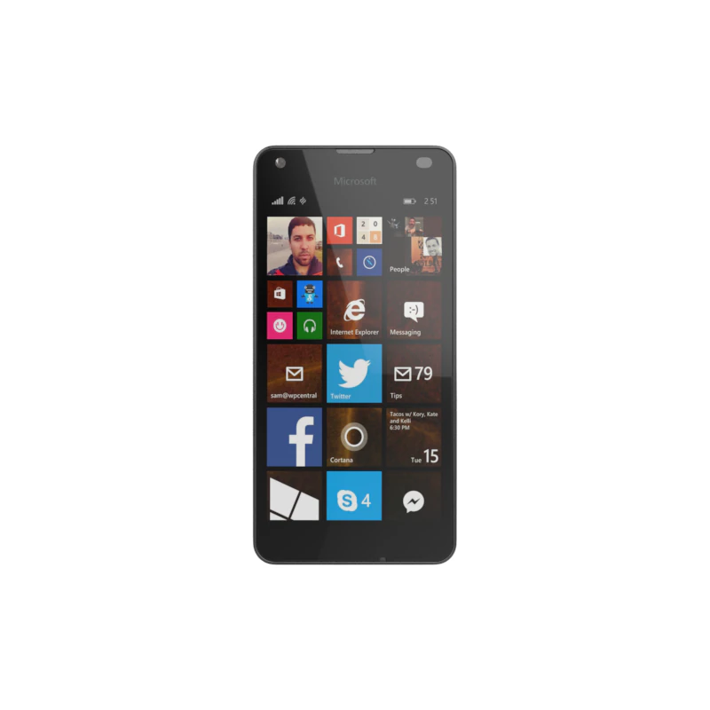 microsoft lumia 550 lte black 3D Model .c4d .max .obj .3ds .fbx .stl .blend