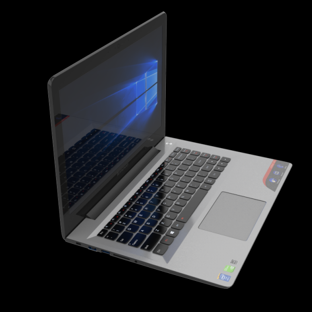 lenovo u41 laptop 3D मॉडल .c4d .max .obj .3ds .fbx .stl .blend 