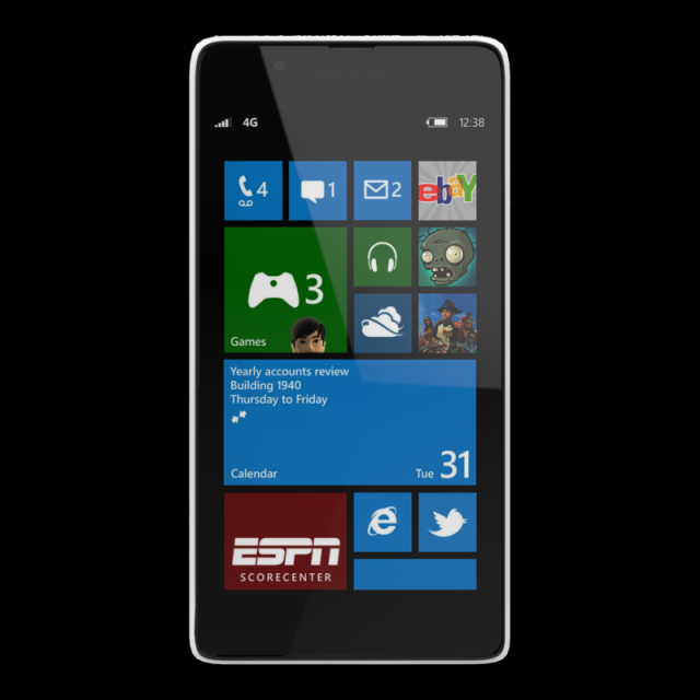 lumia 540 dual sim white 3D Model .c4d .max .obj .3ds .fbx .stl .blend 