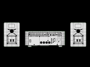 wireless music system ceol n9 blk 3D Модель