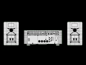 wireless music system ceol n9 blk 3D Model