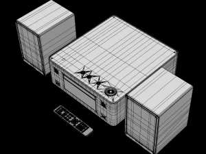 wireless music system ceol n9 blk 3D Model