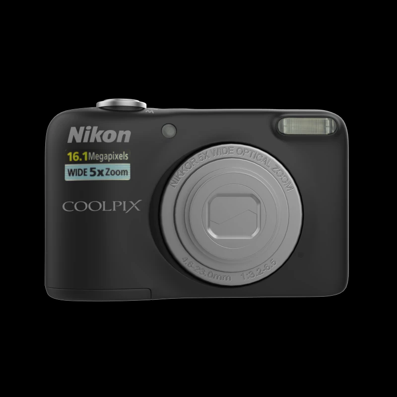 निकॉन कैमरा 16एमपी एल31 ब्लैक 3D मॉडल .c4d .max .obj .3ds .fbx .stl .blend 