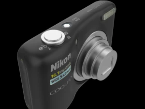 निकॉन कैमरा 16एमपी एल31 ब्लैक 3D मॉडल