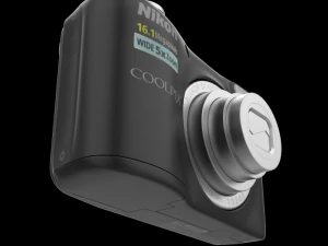 निकॉन कैमरा 16एमपी एल31 ब्लैक 3D मॉडल