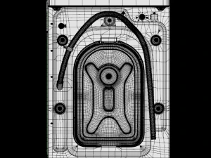 washing machinefl 6 5kg ww65m224k0wtl wht 3D Model