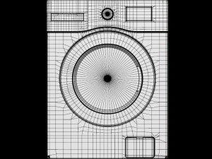 washing machinefl 6 5kg ww65m224k0wtl wht 3D Model