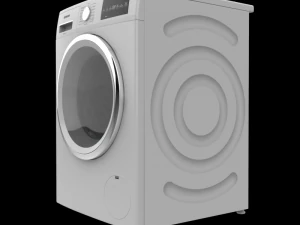m&aacute;quina de lavar roupa 8kg carga frontal prata Modelo 3D