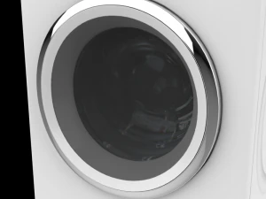 m&aacute;quina de lavar roupa 8kg carga frontal prata Modelo 3D