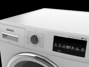 m&aacute;quina de lavar roupa 8kg carga frontal prata Modelo 3D