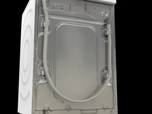 m&aacute;quina de lavar roupa 8kg carga frontal prata Modelo 3D