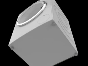 m&aacute;quina de lavar roupa 8kg carga frontal prata Modelo 3D