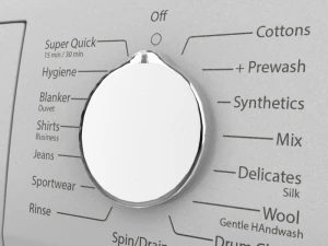 m&aacute;quina de lavar roupa 8kg carga frontal prata Modelo 3D