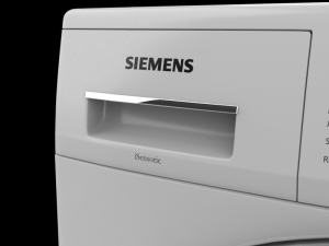 washing machine 8kg front load silver 3D मॉडल