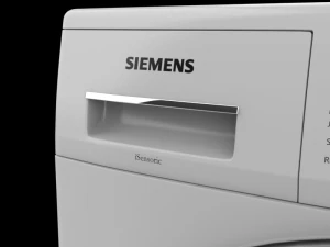 m&aacute;quina de lavar roupa 8kg carga frontal prata Modelo 3D