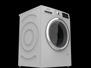 washing machine 8kg front load silver 3D मॉडल