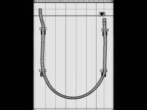 m&aacute;quina de lavar roupa 8kg carga frontal prata Modelo 3D