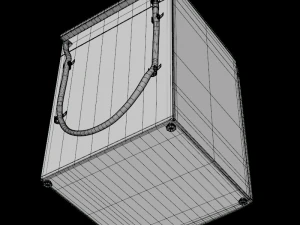 m&aacute;quina de lavar roupa 8kg carga frontal prata Modelo 3D