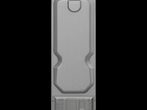 refrigerator ff 335l shiny steel 3s 3D Model