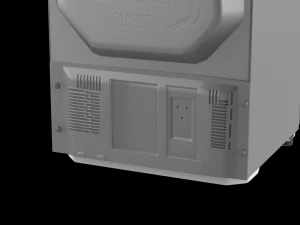 refrigerator ff 335l shiny steel 3s 3D Model