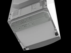 refrigerator ff 335l shiny steel 3s 3D Model