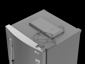 refrigerator ff 335l shiny steel 3s 3D मॉडल