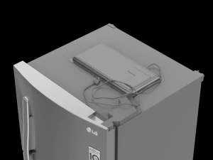 refrigerator ff 335l shiny steel 3s 3D Model