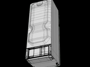 refrigerator ff 335l shiny steel 3s 3D Model