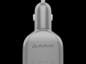 stuffcool cavge sil voyage usb car charger silver 3D Model
