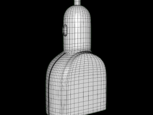 stuffcool cavge sil voyage usb car charger silver 3D Model