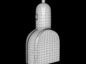 stuffcool cavge sil voyage usb car charger silver 3D Model