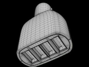 stuffcool cavge sil voyage usb car charger silver 3D Model