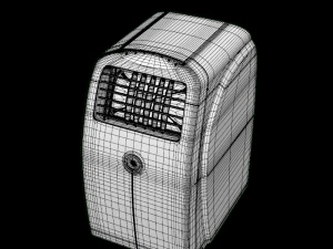 सुपर जनरल पोर्टेबल एसी सफेद 3D मॉडल