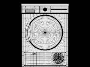 dryer 7kg wt44e100in cd wht 3D मॉडल