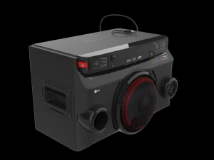 om4560 x बूम पोर्टेबल स्पीकर काला 3D मॉडल