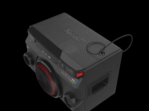 om4560 x बूम पोर्टेबल स्पीकर काला 3D मॉडल
