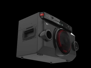 om4560 x बूम पोर्टेबल स्पीकर काला 3D मॉडल