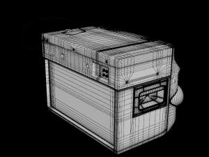 om4560 x बूम पोर्टेबल स्पीकर काला 3D मॉडल