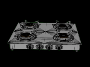 cooktop splendor 4bb bk 3D मॉडल