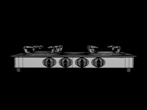 cooktop splendor 4bb bk 3D मॉडल
