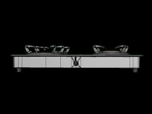 cooktop splendor 4bb bk 3D Model