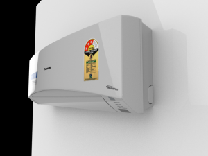 split inverter air conditioner white Model 3D