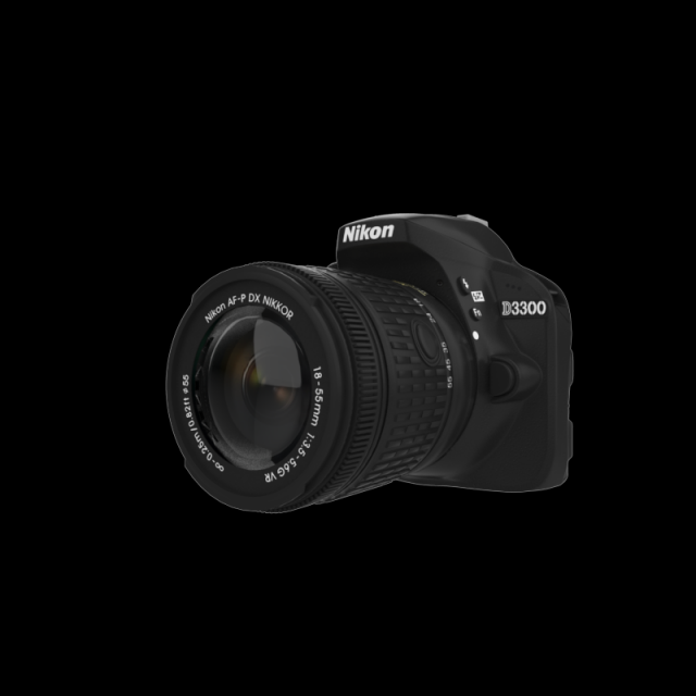 dslr 24mp camera black Model 3D .c4d .max .obj .3ds .fbx .stl .blend 