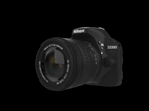 dslr 24mp camera black 3D Model